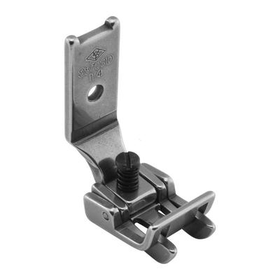 Foot for two needle lockstitch machine 1/4" with right and left gauges and adjustable runner angle