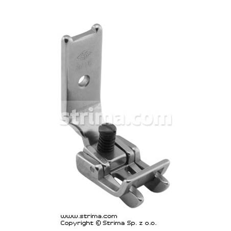 Foot for two needle lockstitch machine 3/16" with right and left gauges and adjustable runner angle