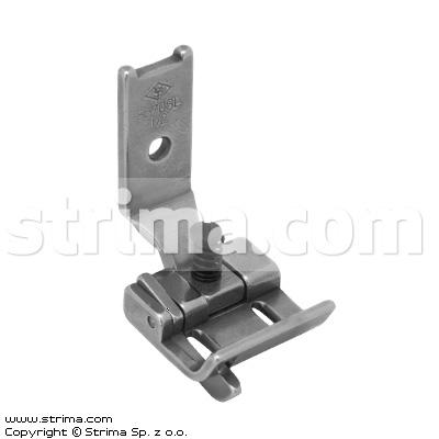 Foot for two needle lockstitch machine 1/2" with left gauge and adjustable runner angle