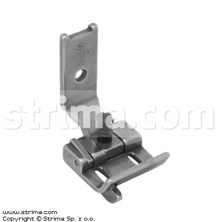 Foot for two needle lockstitch machine 1/2" with left gauge and adjustable runner angle