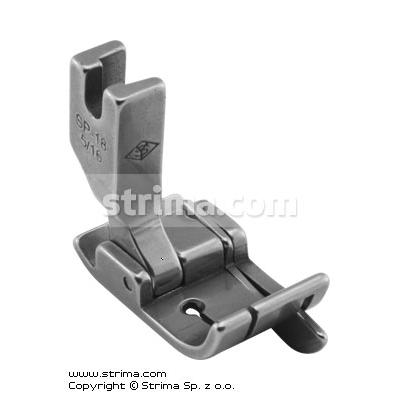 Compensating foot 8,0mm with springing right gauge