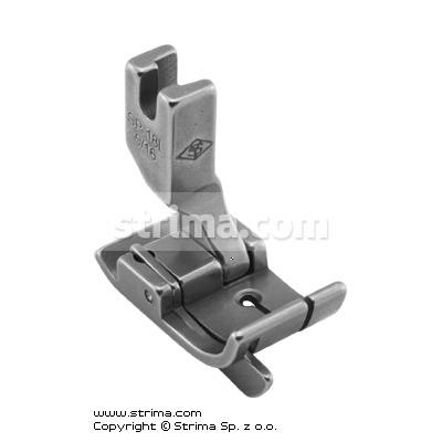 Compensating foot 8,0 mm with springing left gauge