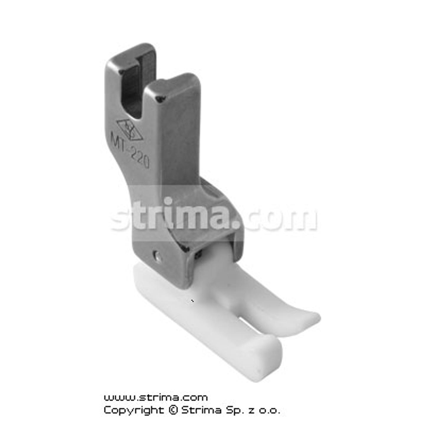 Compensating PTFE foot, left 0.8mm, narrow