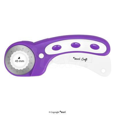 Rotary cutter 45mm, purple, with 5 pcs replacement blades