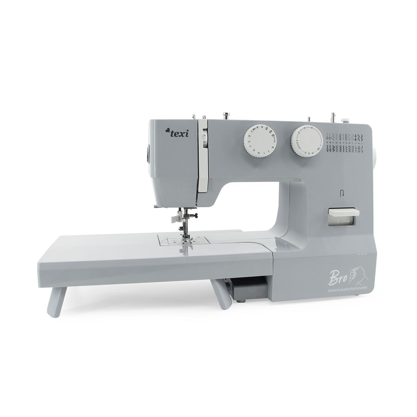 Automatic multifunctional sewing machine Texi Bro with an extension table