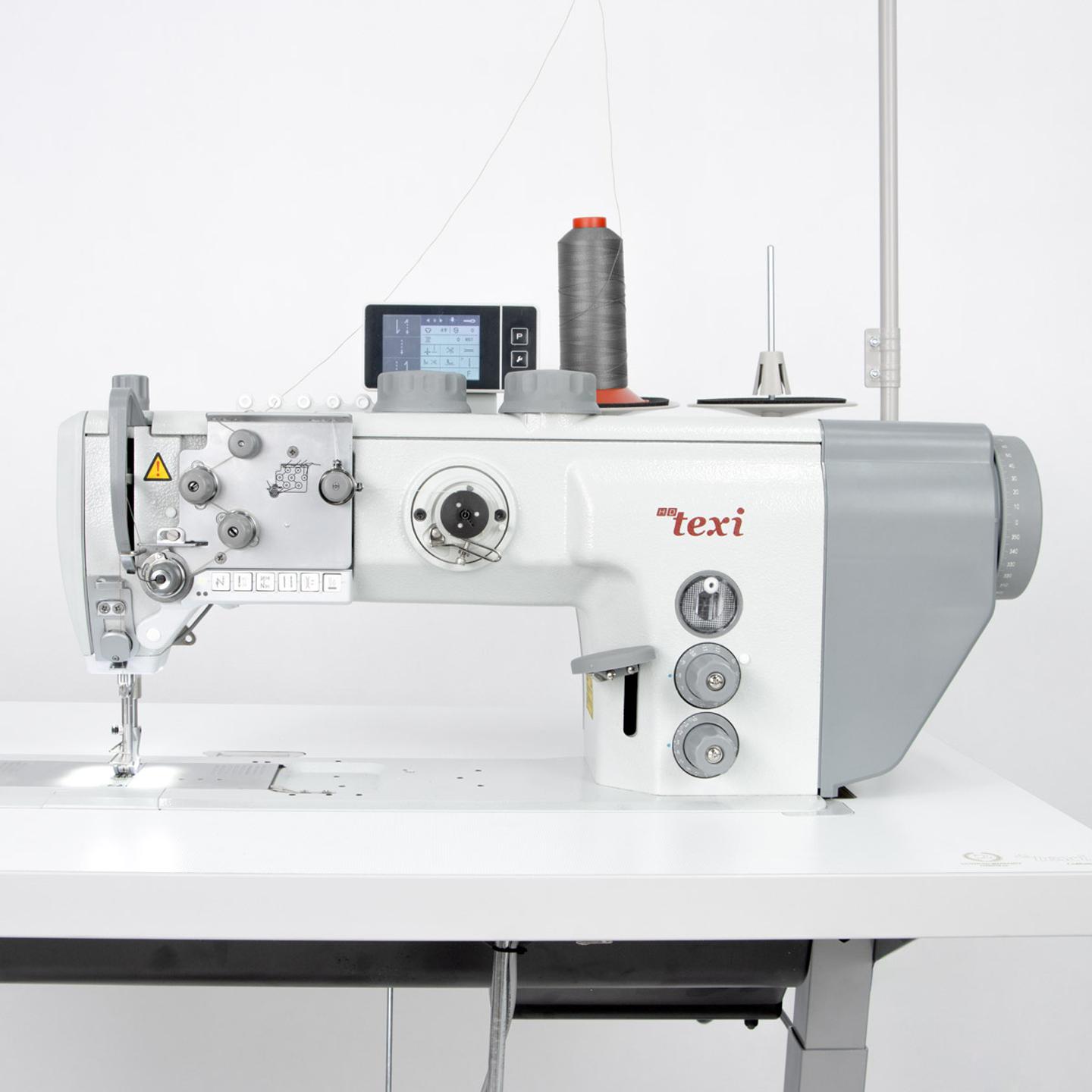 Automatic upholstery and leather lockstitch machine with unison feed, bobbin 26 mm - head only
