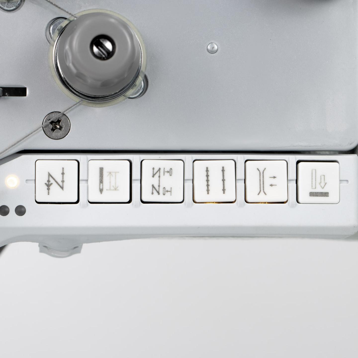 Automatic upholstery and leather lockstitch machine with unison feed, bobbin 26 mm - head only