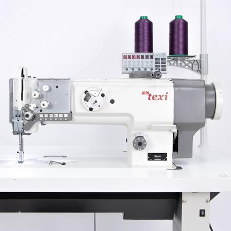 Lockstitch machine for sewing thick fabrics with automatic functions, unison feed and built-in motor - head only