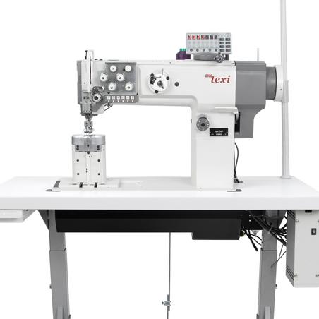 Double needle heavy duty postbed sewing machine with unison feed -  head only