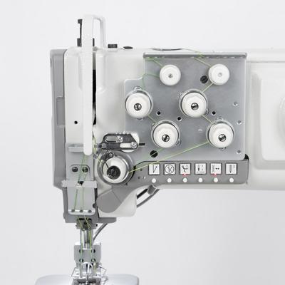 Double needle heavy duty postbed sewing machine with unison feed -  head only