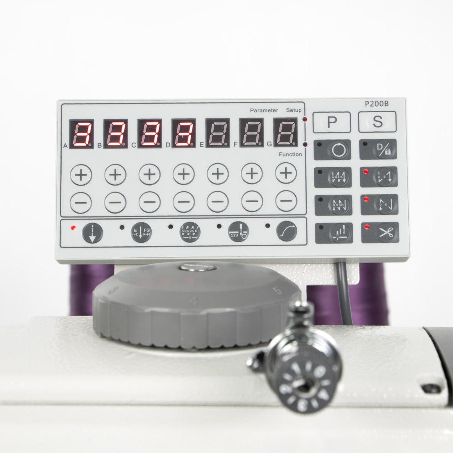 Double needle heavy duty postbed sewing machine with unison feed - complete set