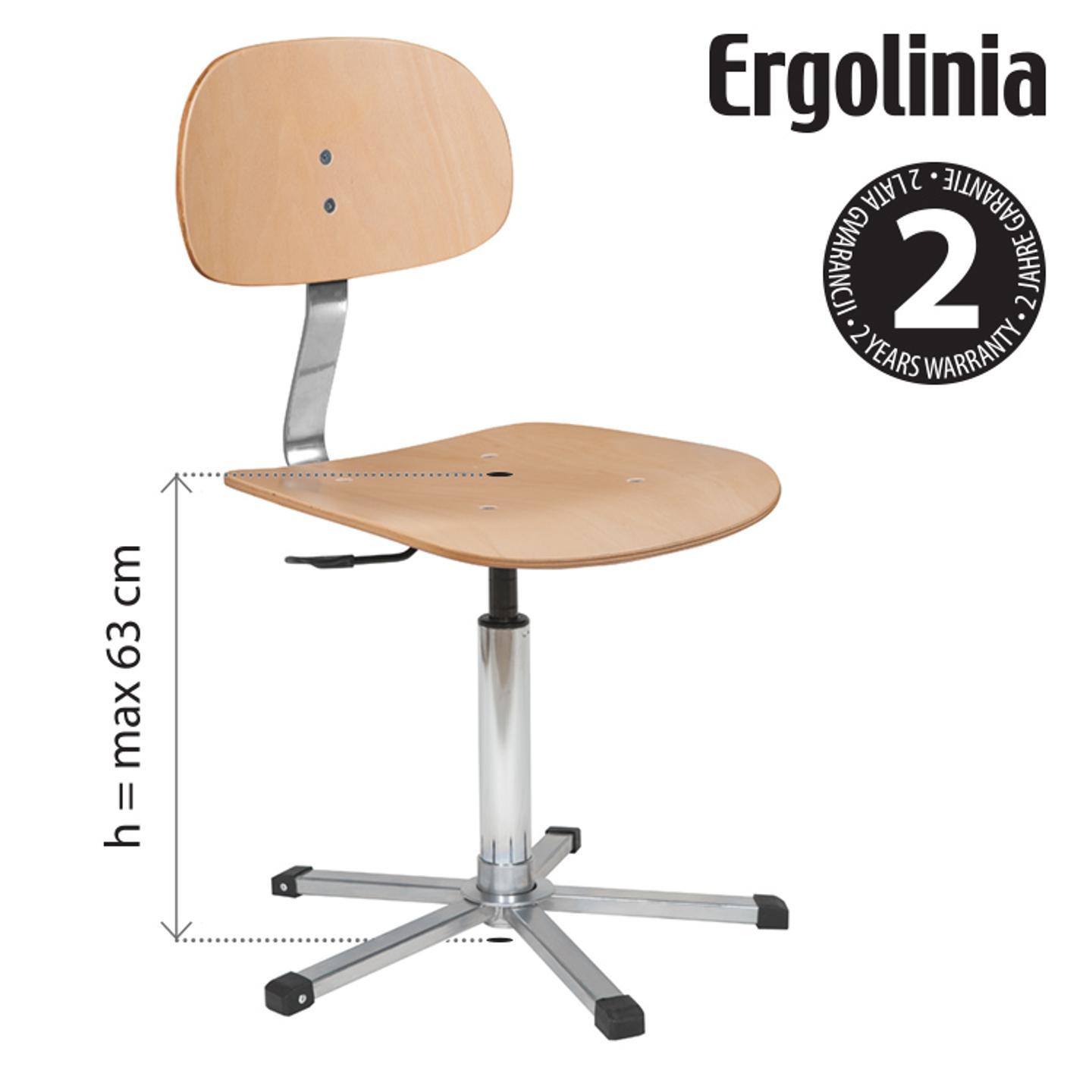 Industrial rotary chair (plywood) - pneumatic lift