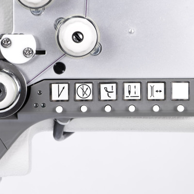 Lockstitch machine for sewing thick fabrics with automatic functions, unison feed and built-in motor - complete set