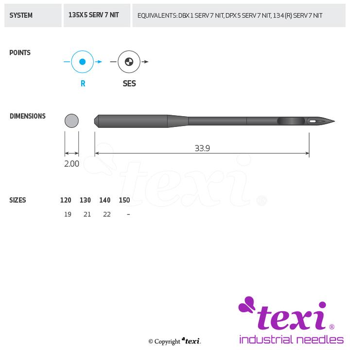 Igła niklowana pokryta PTFE do maszyny do szycia