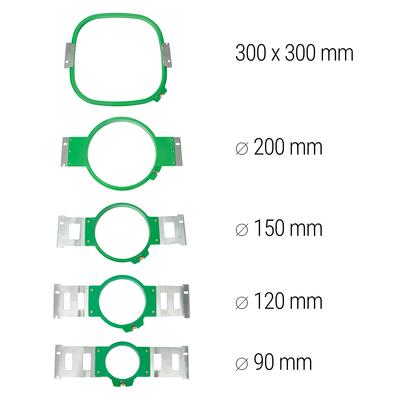 15 needle embroidery machine with working area 600 x 400 mm + hoop SET+ free set of threads
